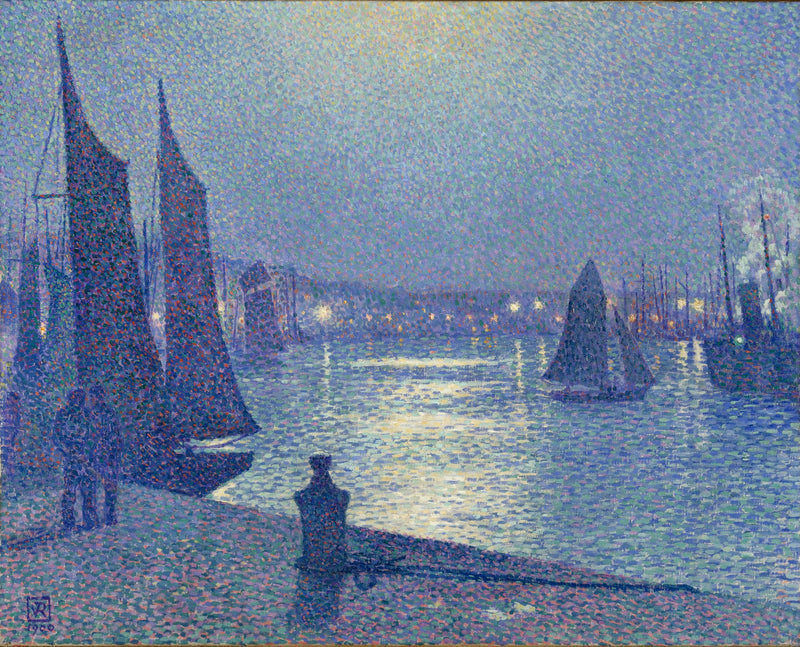 Måneskinne i Boulogne-sur-Mer - Théo van Rysselberghe