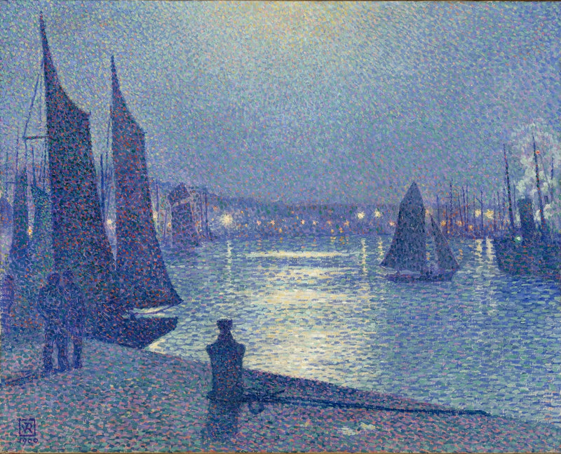 Måneskinne i Boulogne-sur-Mer - Théo van Rysselberghe