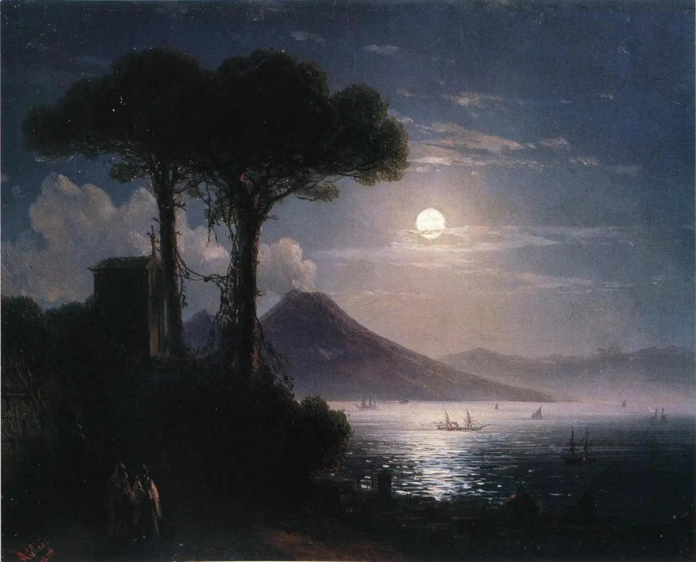 Clair de lune à Naples - Ivan Aïvazovski - Alpha Reproduction