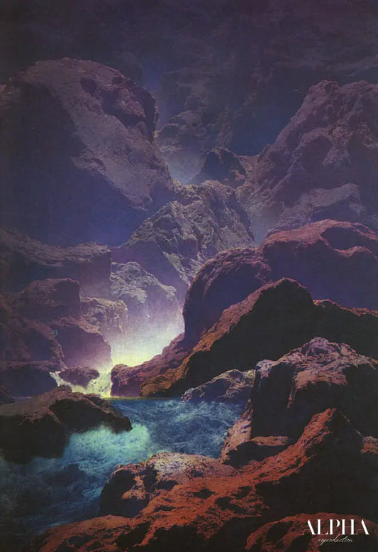 Clair de lune - Maxfield Parrish - Reproductions de tableaux et peintures haut de gamme