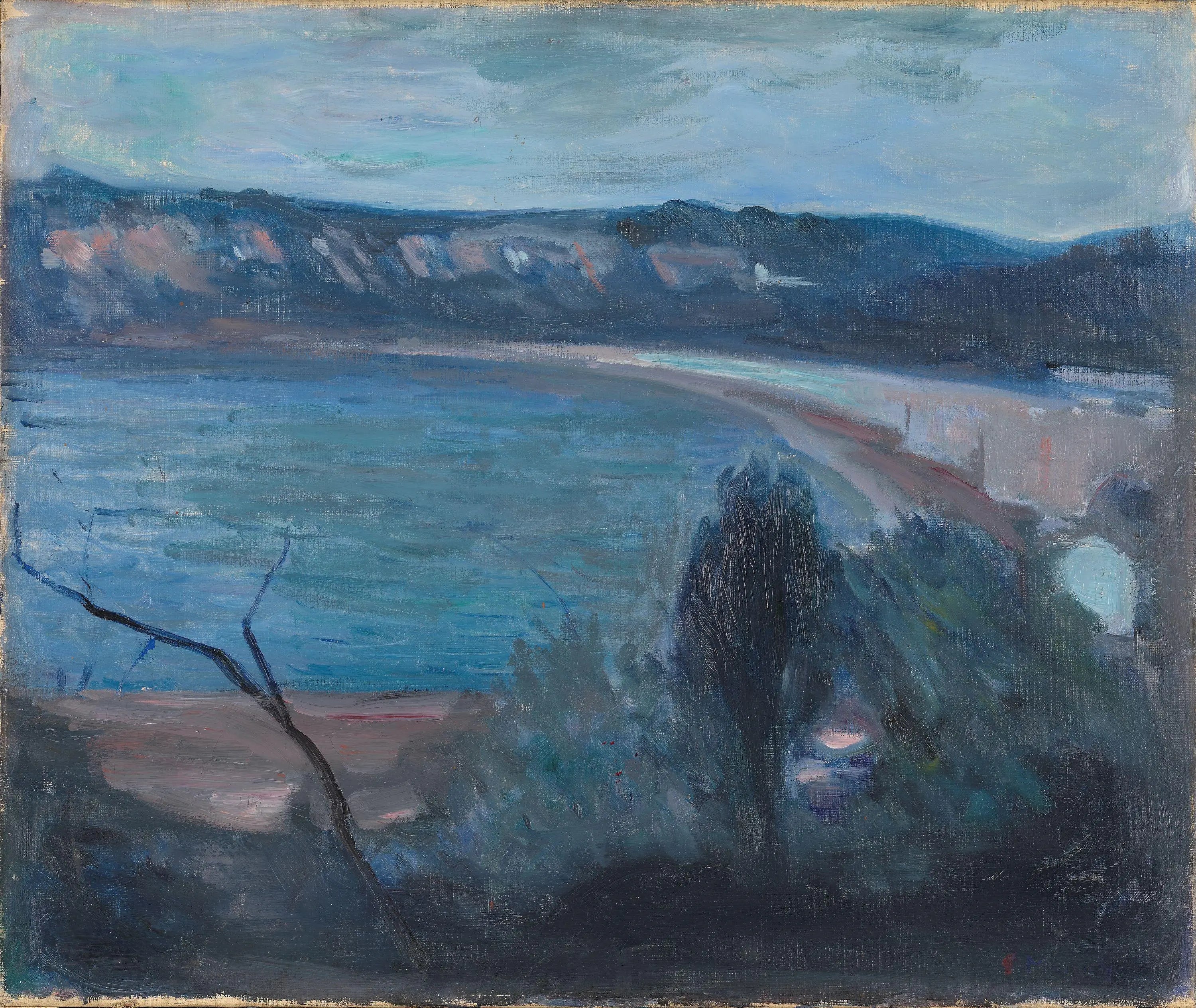 Clair de lune près de la Méditerranée - Edvard Munch image 1 reproduction réalisée par Alpha Reproduction