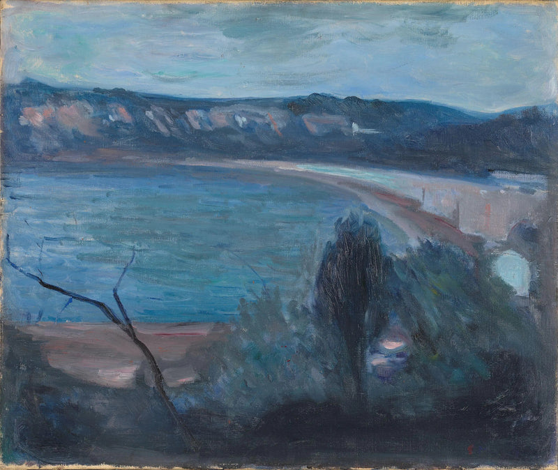 Måneskin nær Middelhavet - Edvard Munch