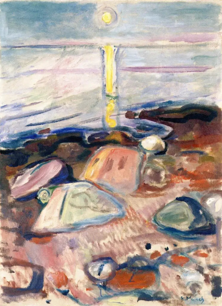Måneskin på stranden - Edvard Munch
