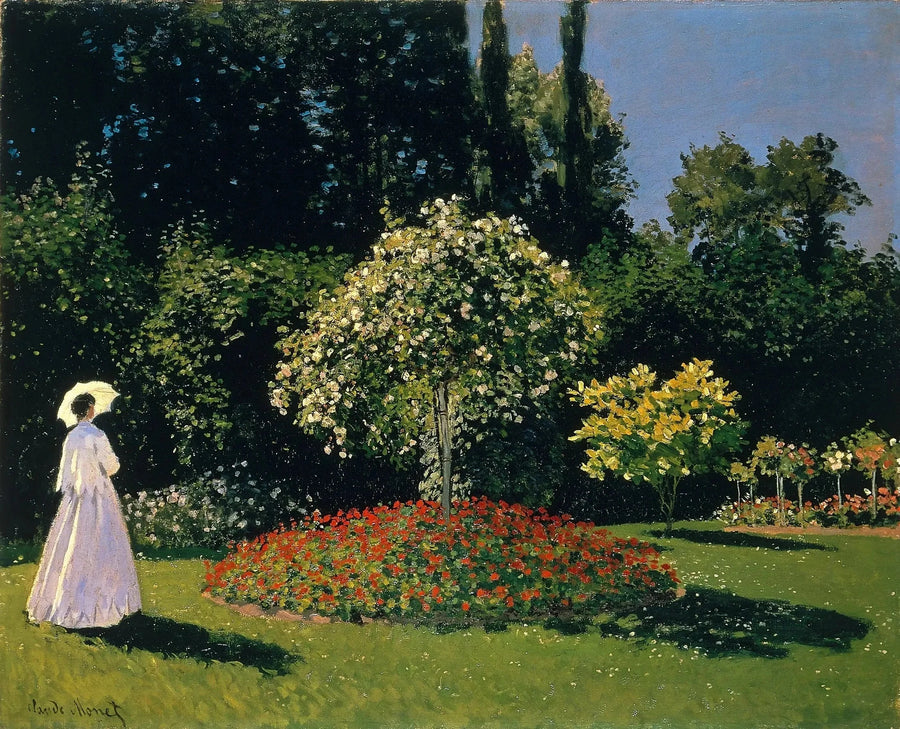 Lady in a Garden (Sainte-Adresse) W68 - Claude Monet