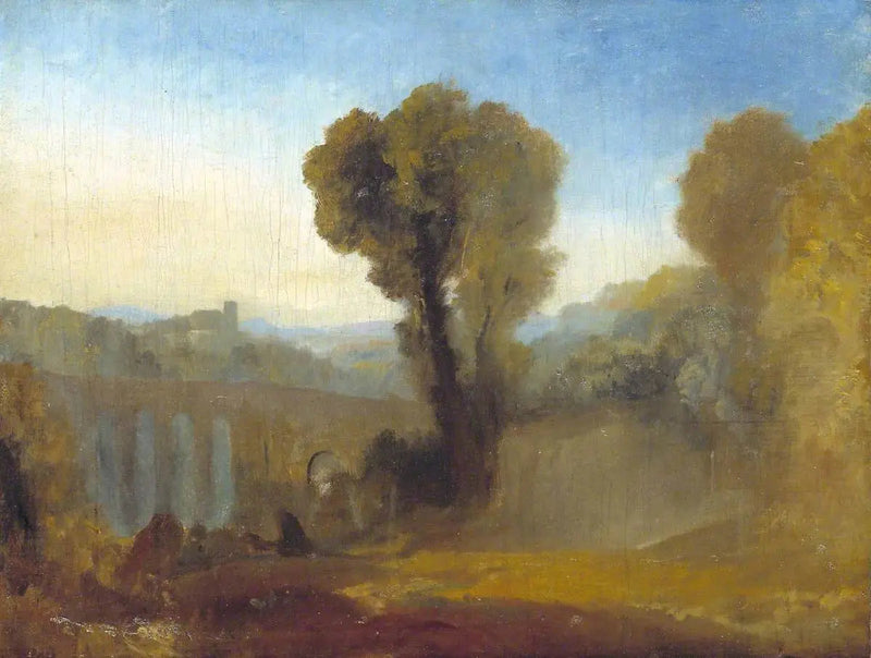 Claudian Komposition, muligvis Arcueil ved Daggry (tidligere kaldet 'Ariccia (?): Solnedgang') - J. M. W. Turner