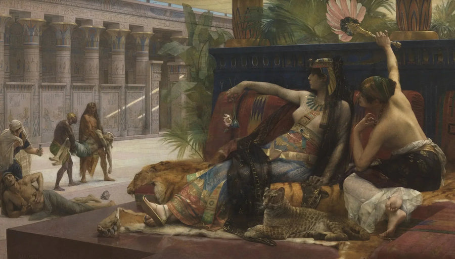Cléopâtre pålægger giftstoffer på dødsdømte - Alexandre Cabanel