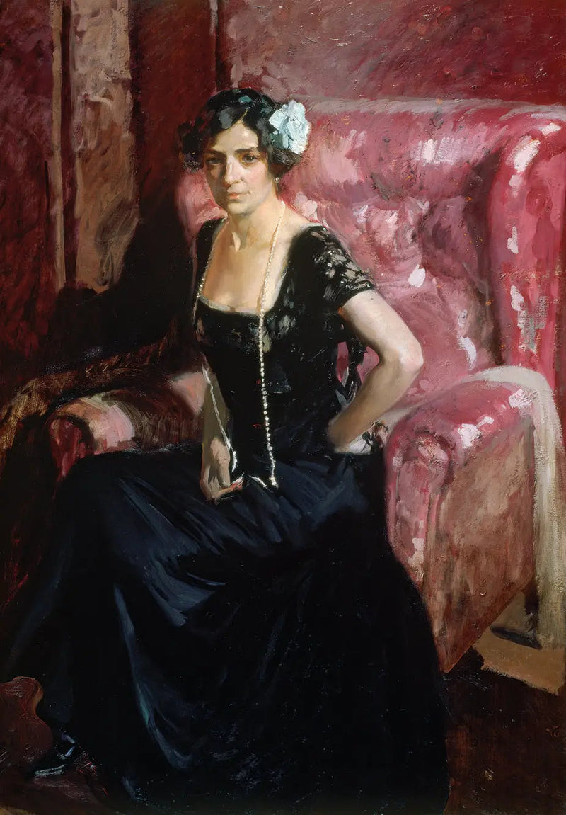 Clotilde i aftenkjole - Joaquín Sorolla