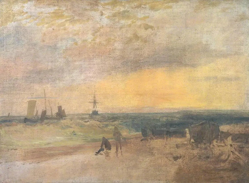 Kystlandskab med Fiskere og Både - J. M. W. Turner