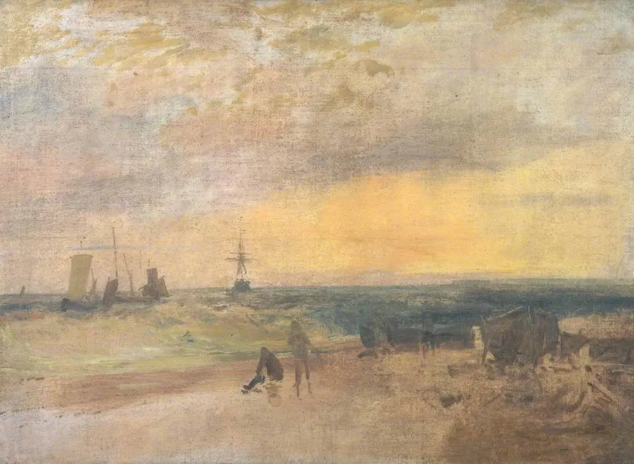 Kystlandskab med Fiskere og Både - J. M. W. Turner