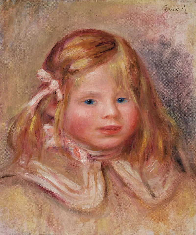 Coco med den lyserøde bånd - Pierre-Auguste Renoir