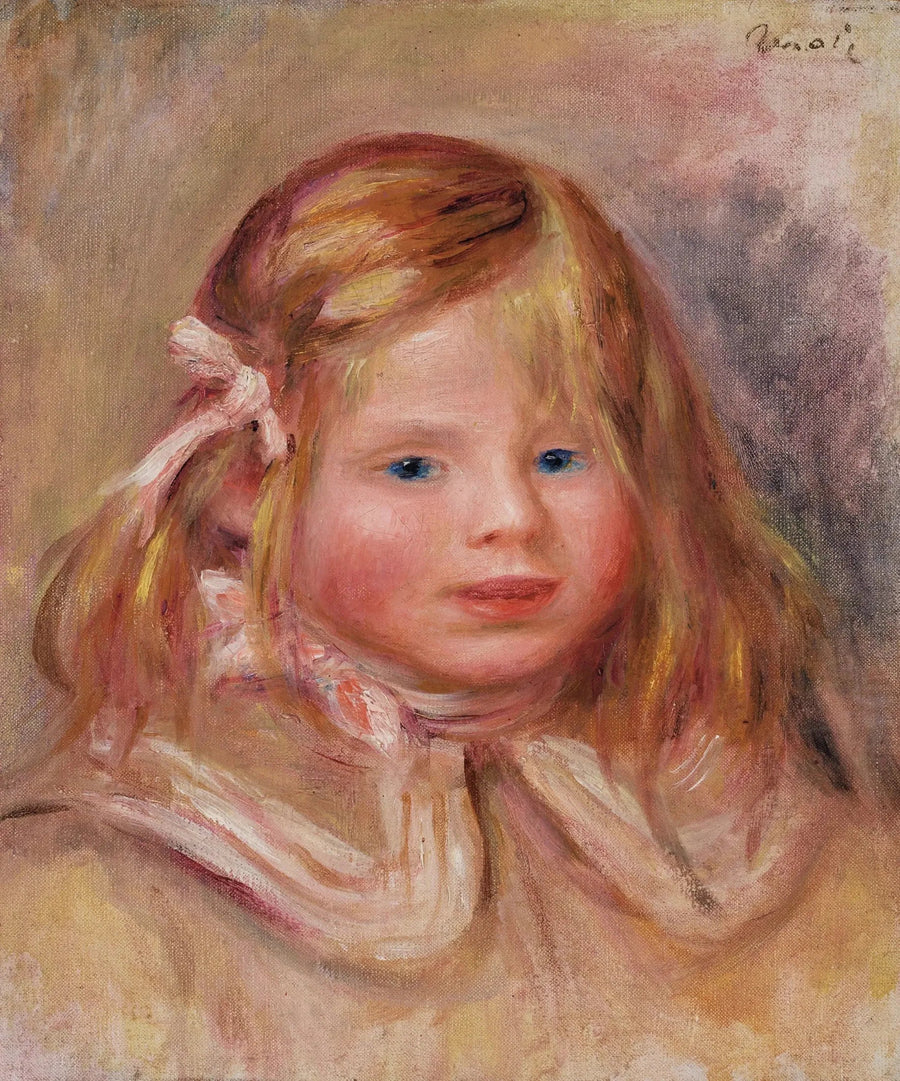 Coco med den lyserøde bånd - Pierre-Auguste Renoir