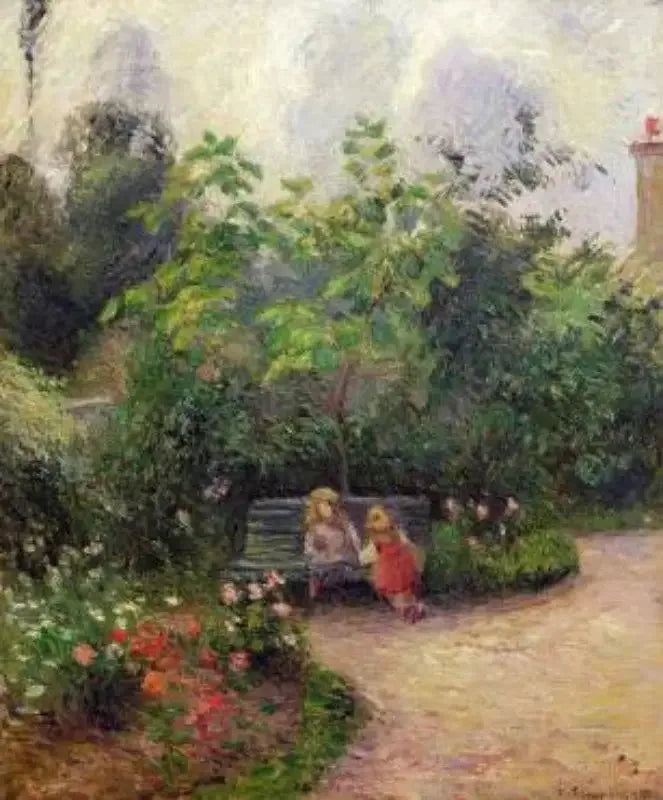 Havehjørne ved Hermitage. Pontoise - Camille Pissarro