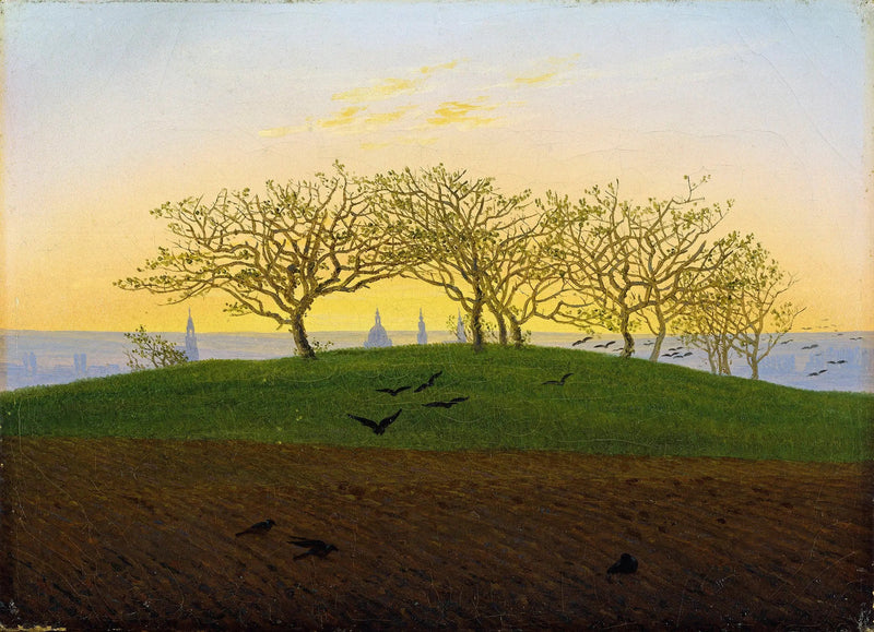 Bakke med dyrket mark nær Dresden - Caspar David Friedrich