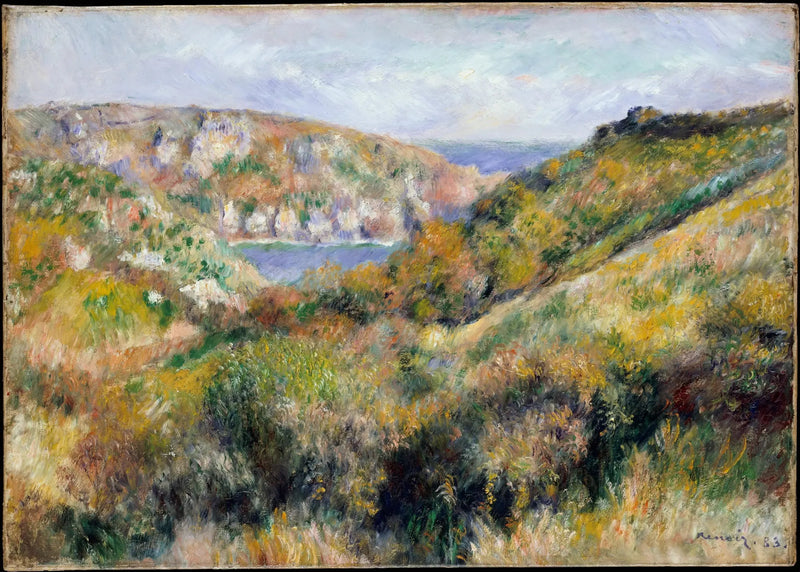 Bakkerne omkring Moulin Huet-bugten, Guernsey - Pierre-Auguste Renoir