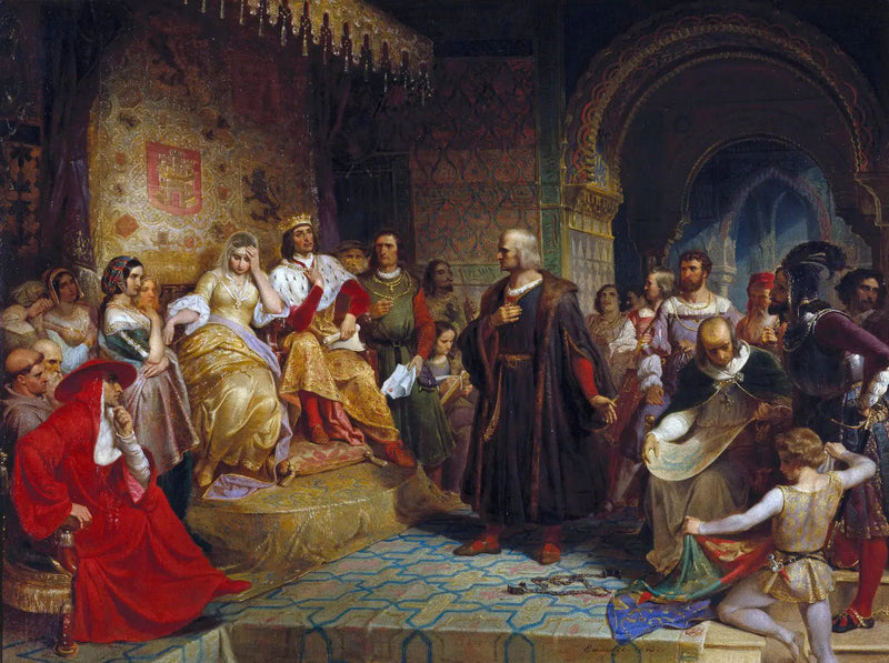Colomb foran dronningen - Emanuel Leutze