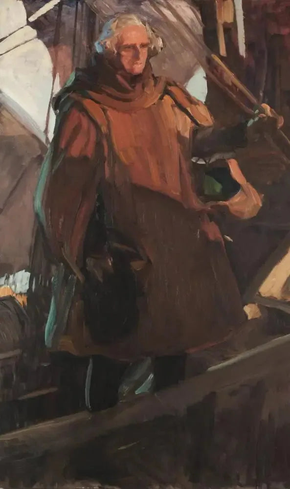 Colomb der forlader Palos (i halvskygge) - Joaquín Sorolla