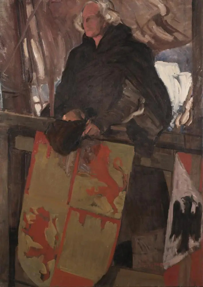 Colomb der forlader Palos (med våbenskjold) - Joaquín Sorolla