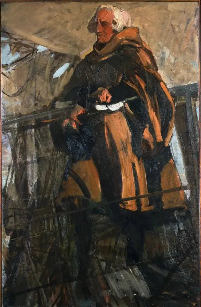 Colomb der forlader Palos (profil til venstre) - Joaquín Sorolla