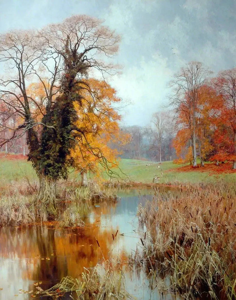 Efterårsfarvning (« Når gule blade, eller ingen, eller få, hænger på disse grene ») - Edward Wilkins Waite