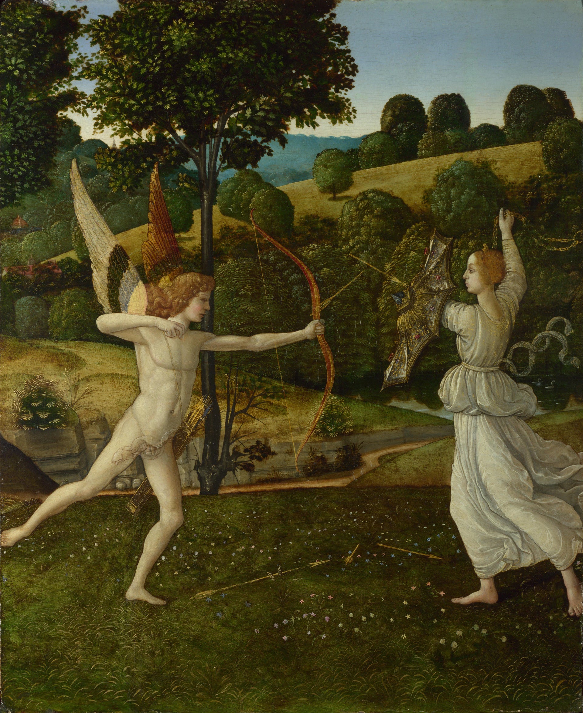 Le combat de l'amour et de la chasteté - Gherardo di Giovanni del Fora