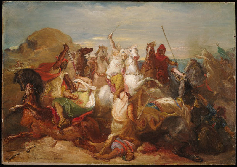 Arabiske ryttere i kamp - Théodore Chassériau