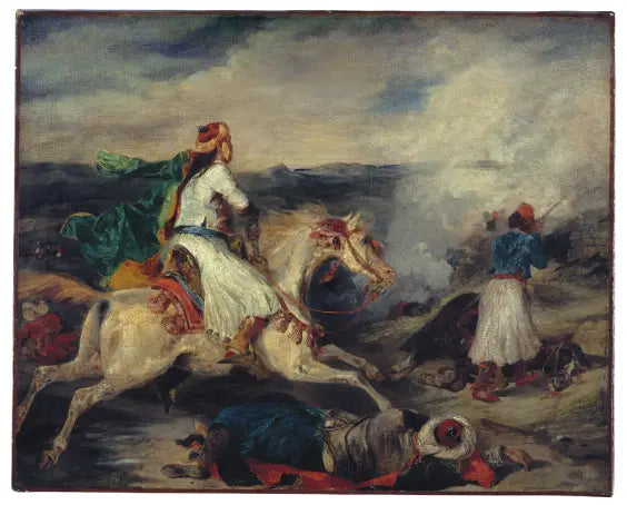 Kampen mellem Giaour og pasha - Eugène Delacroix