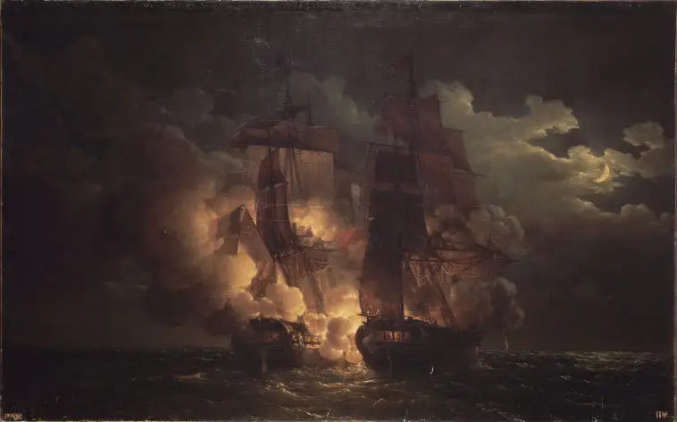 Søslagskamp foran Loz-øerne, 7. februar 1813 - Louis-Philippe Crépin