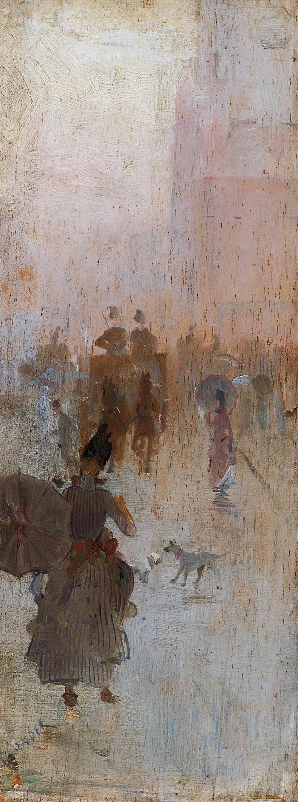 Comment avons-nous perdu la pauvre Flossie ? - Charles Conder image 1 tableau peint à l’huile sur toile