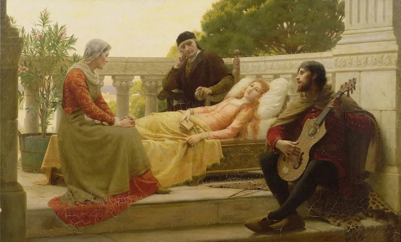 Hvordan Liza elskede kongen - Edmund Blair Leighton