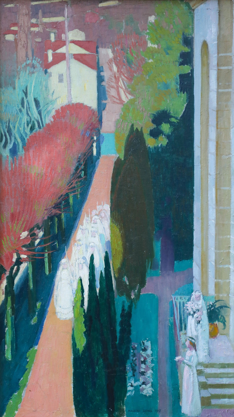 Kommunikerer på terrassen ved Prieuré - Maurice Denis