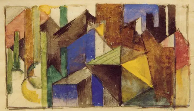 Abstrakt komposition - Franz Marc