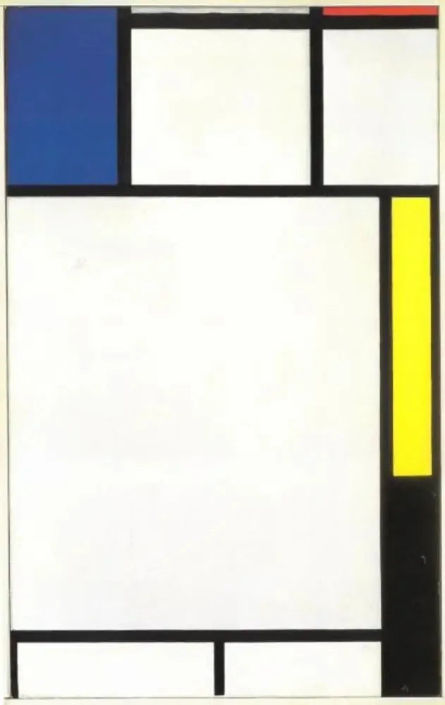 Komposition med blå, rød, gul og sort - Piet Mondrian