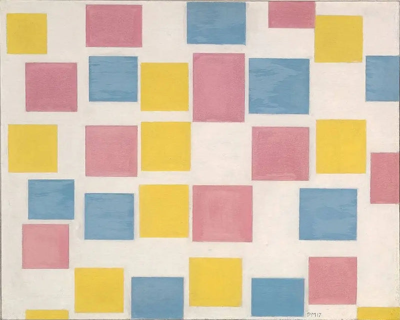 Komposition med farvefelter - Piet Mondrian