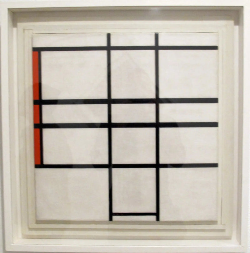 Komposition med hvid og rød - Piet Mondrian