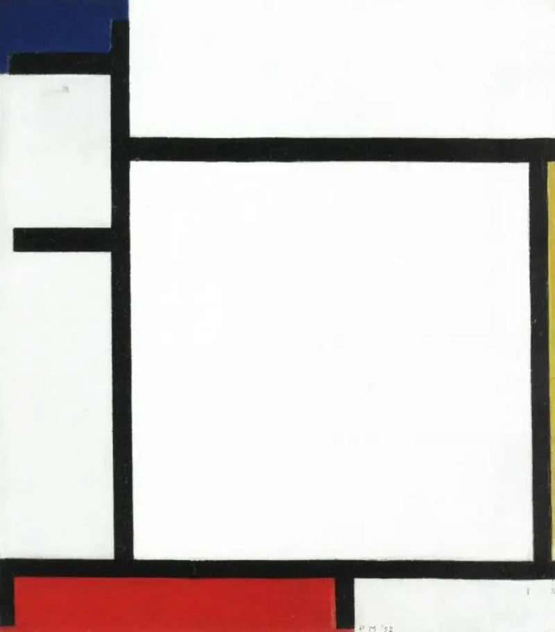 Komposition med blå, gul, rød og grå - Piet Mondrian