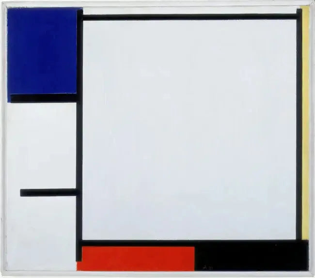 Komposition med blå, gul, rød, sort og grå - Piet Mondrian