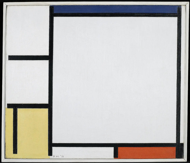 Komposition med blå, rød, gul og sort - Piet Mondrian