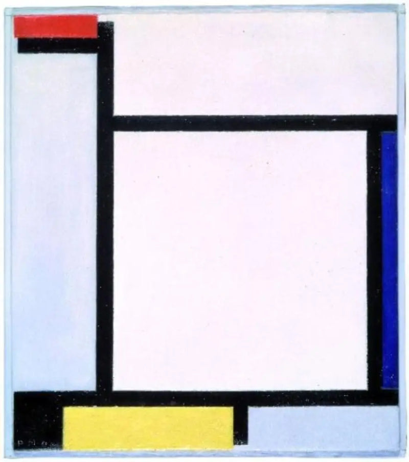 Komposition med rød, blå, sort, gul og grå - Piet Mondrian