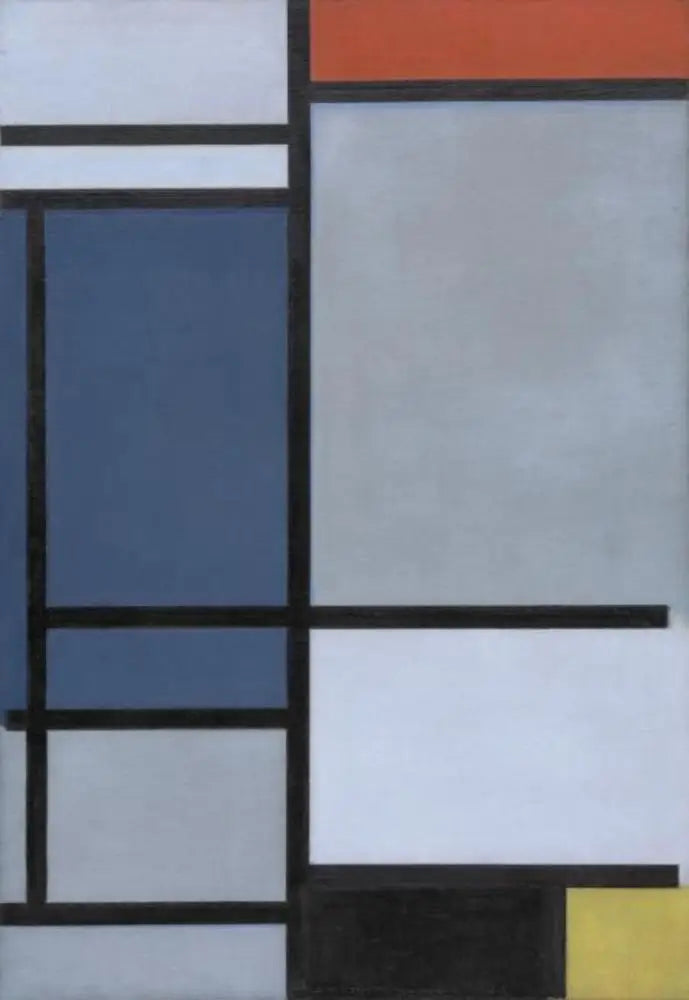 Komposition med rød, blå, sort, gul og grå - Piet Mondrian