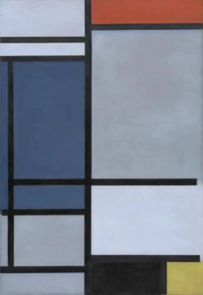 Komposition med rød, blå, sort, gul og grå - Piet Mondrian