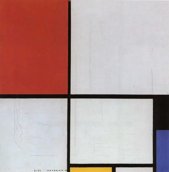 Komposition med rød, sort, blå og gul - Piet Mondrian