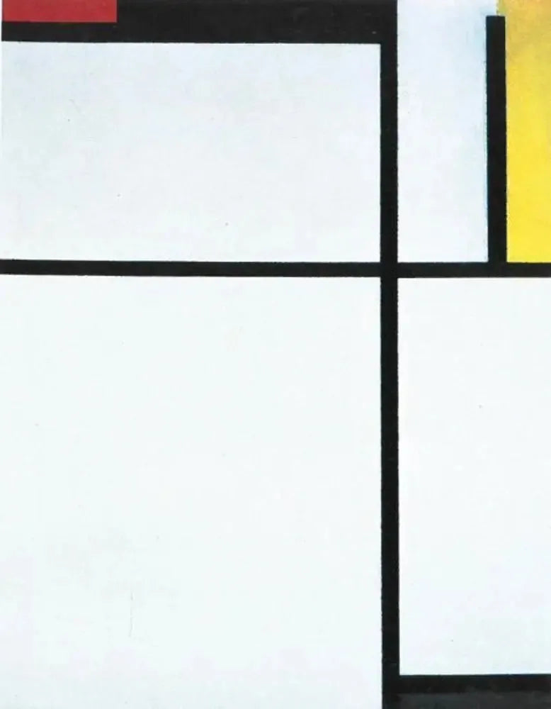 Komposition med rød, sort, gul, blå og grå - Piet Mondrian