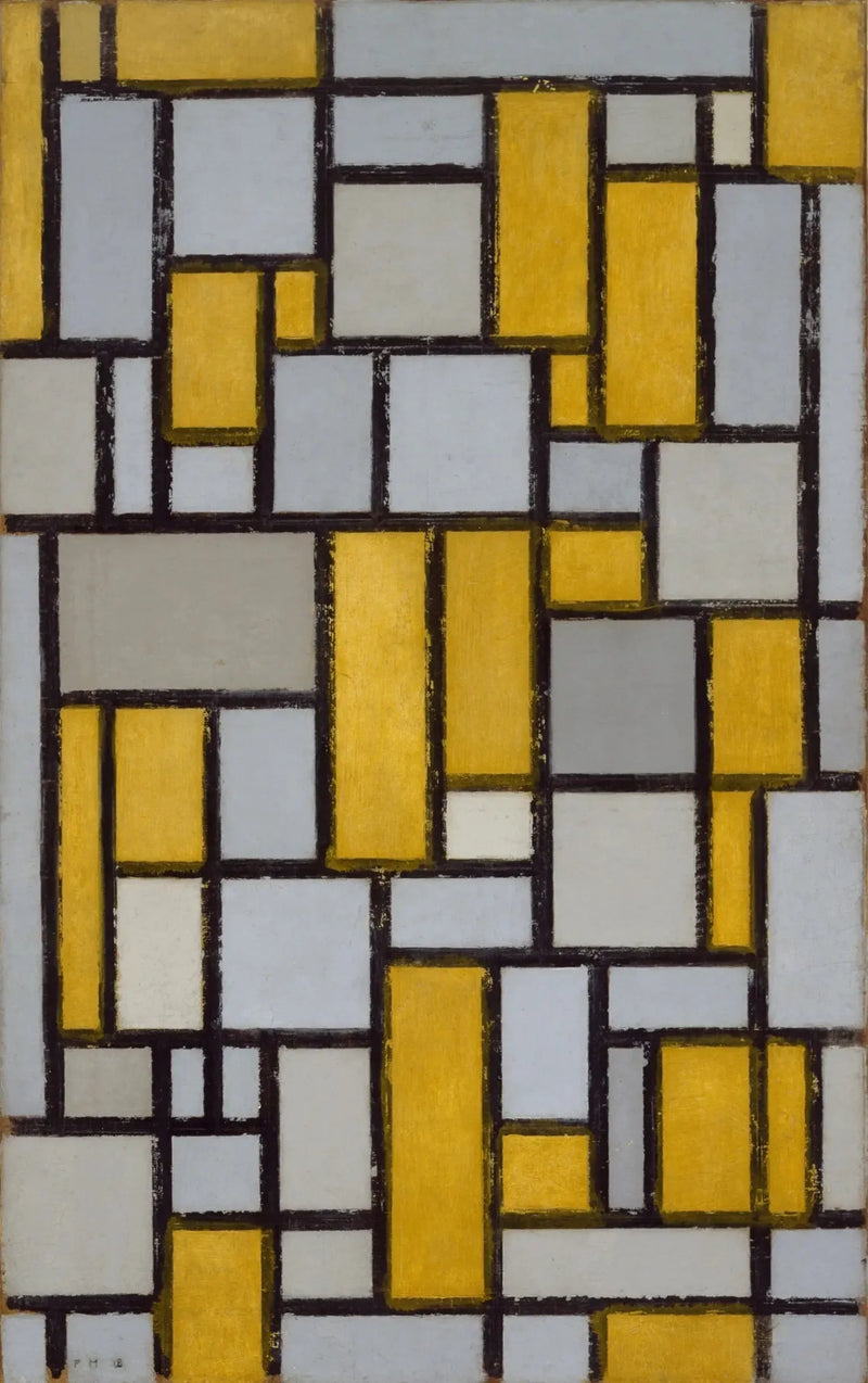 Komposition med gitter 1 - Piet Mondrian