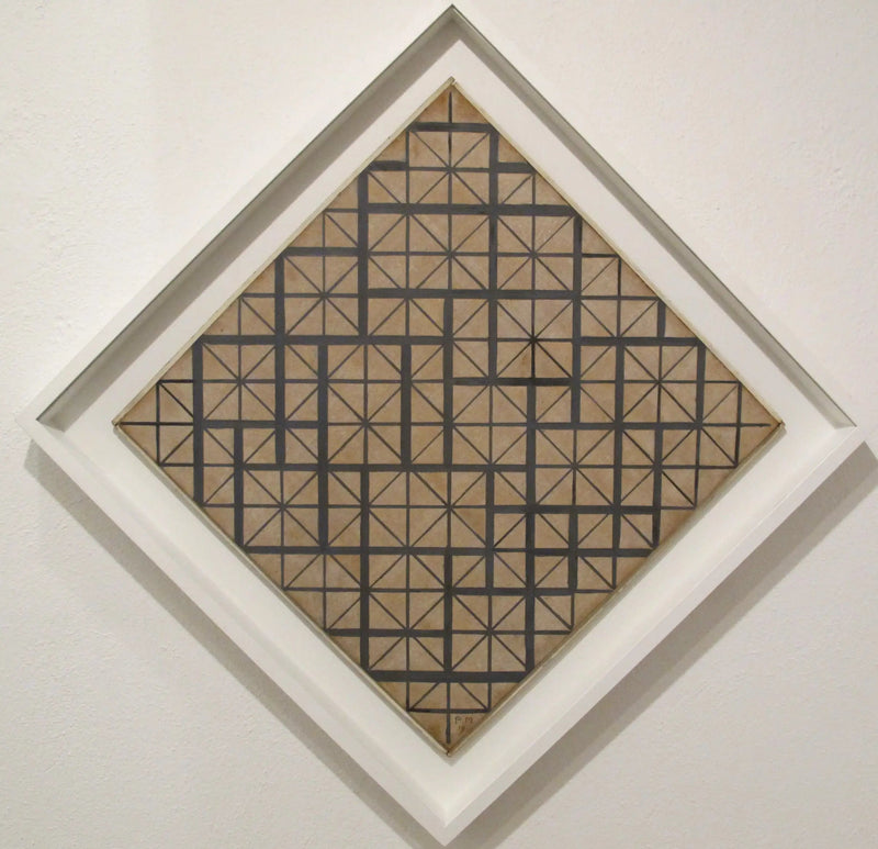 Komposition med gitter 4 (diamant) - Piet Mondrian