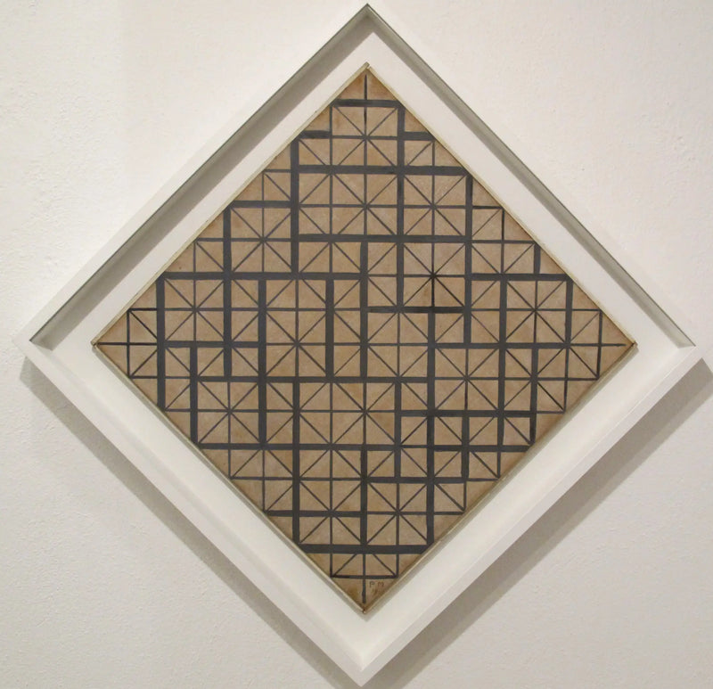 Komposition med gitter 4 (diamant) - Piet Mondrian