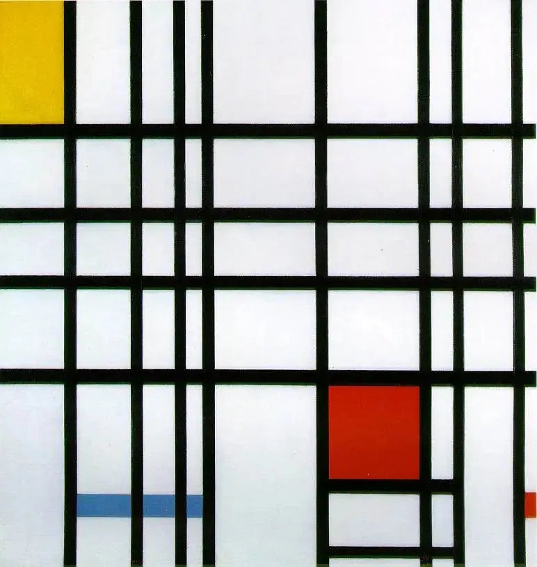 Komposition med gul, blå og rød - Piet Mondrian