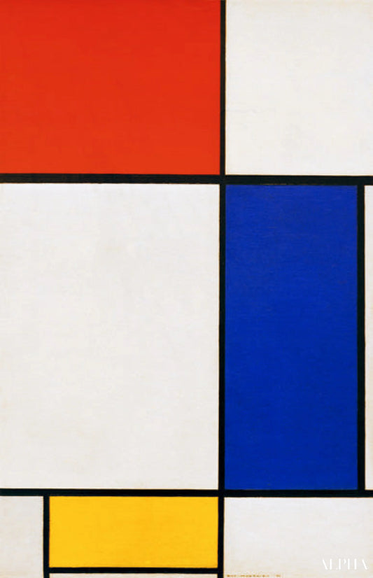 Composition avec rouge jaune bleu - Mondrian - Reproductions de tableaux et peintures haut de gamme