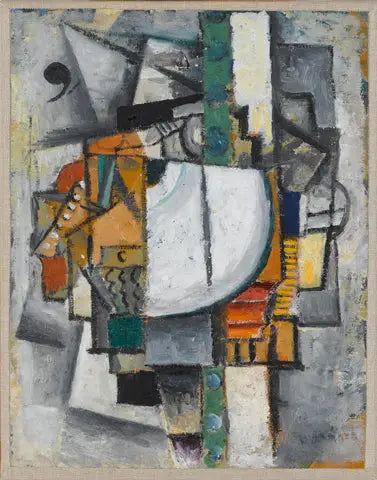 Kubofuturistisk komposition med klaver - Kazimir Malevich