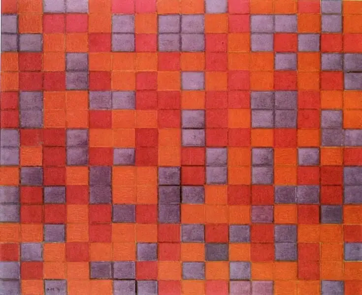 Komposition Tern, Mørke farver - Piet Mondrian