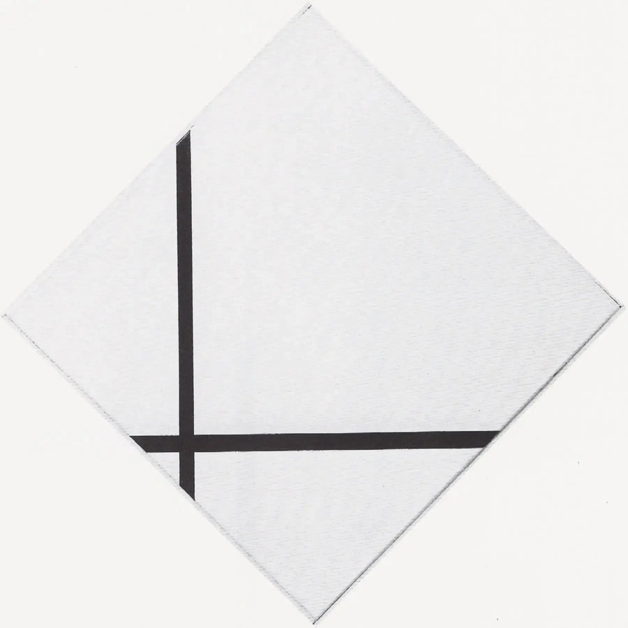 Rombisk komposition med to linjer - Piet Mondrian